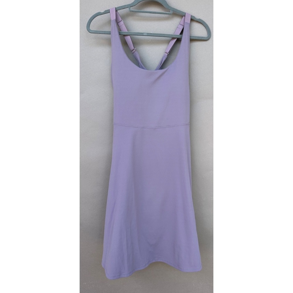 Heathyoga Active Tennis Golf Dress XL Lavender Built in Shorts Criss Cross Back